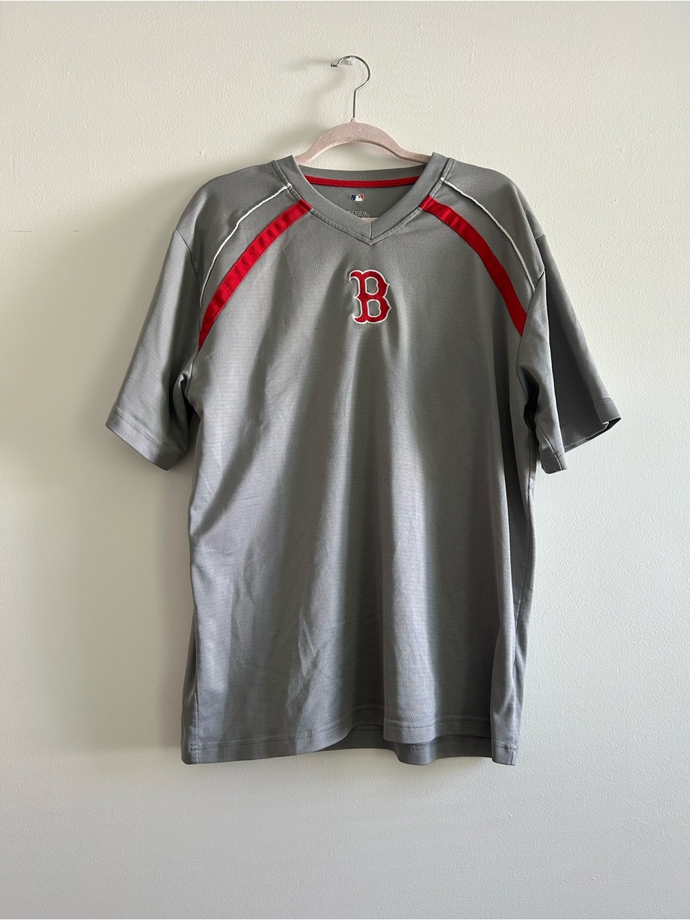 Vintage Men's Gray Short Sleeve Boston Red Sox Jersey